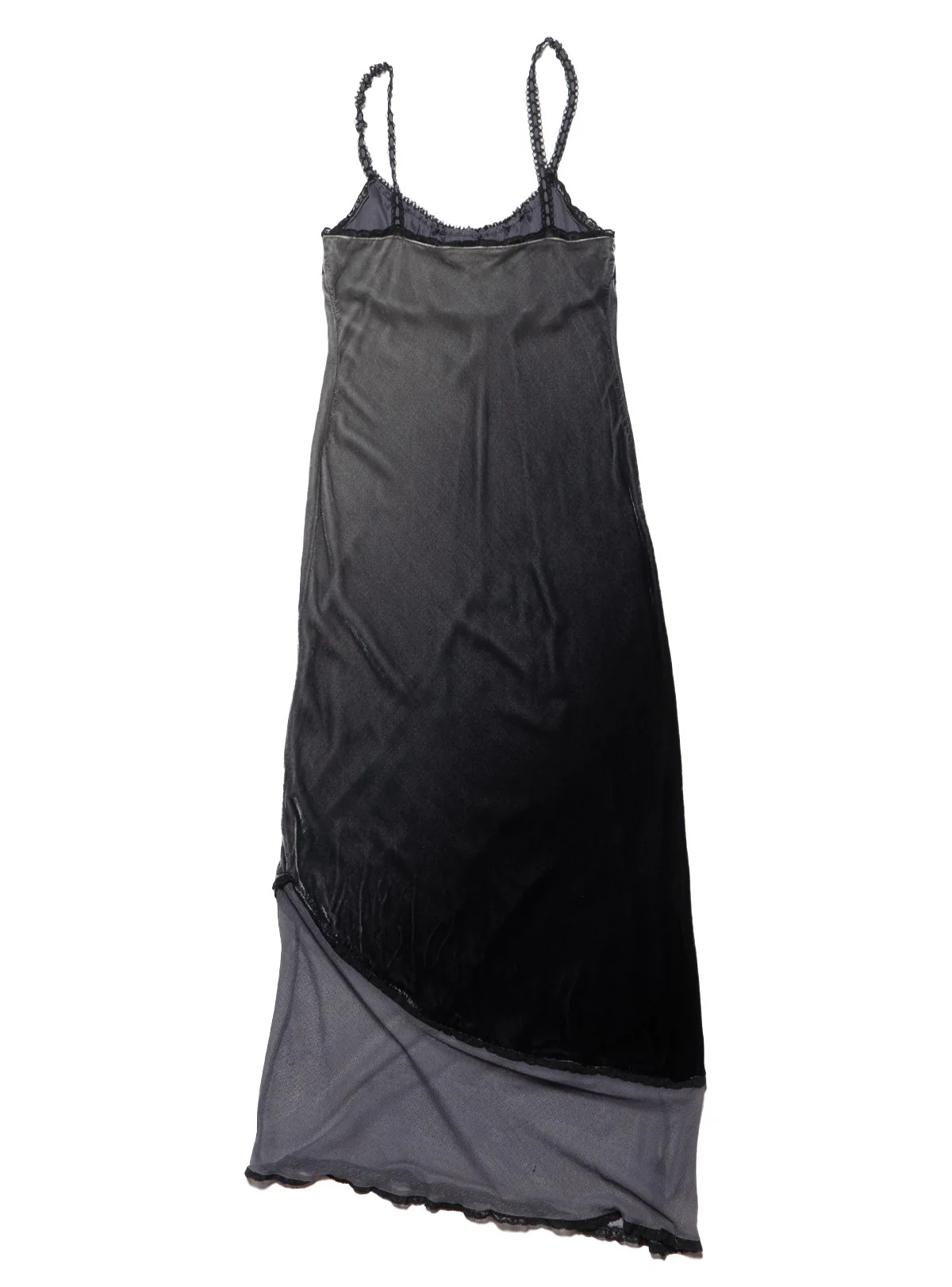 Vintage Betsy Johnson Velvet Gray Long Dress - Image 4
