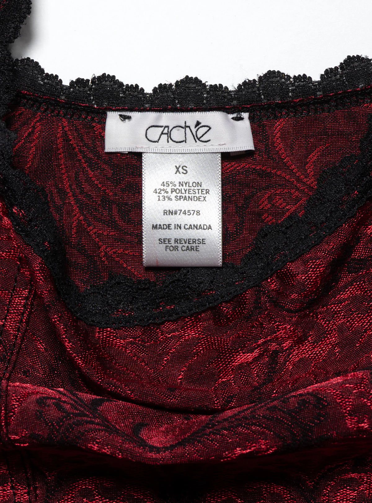 Vintage Caché Red Velvet Top - Image 3