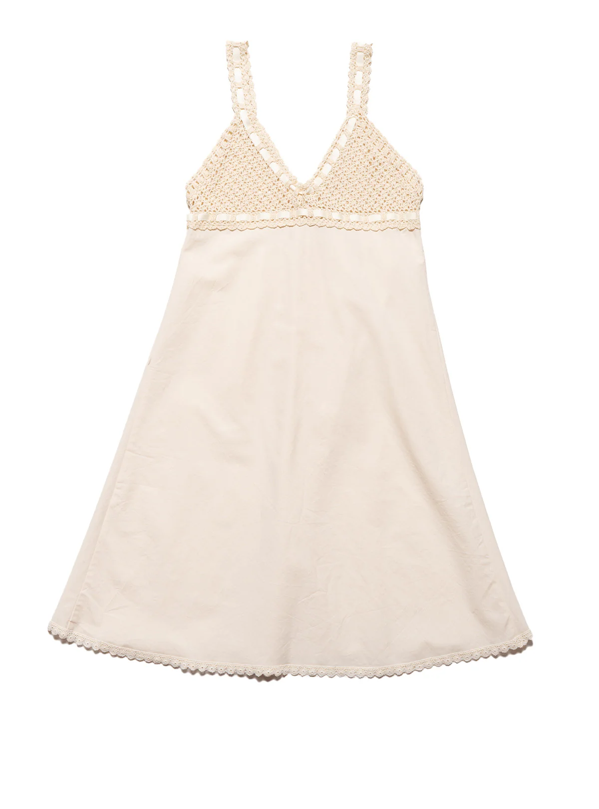 Vintage Cotton Bodice Crochet Ribbon Midi Dress - Image 3