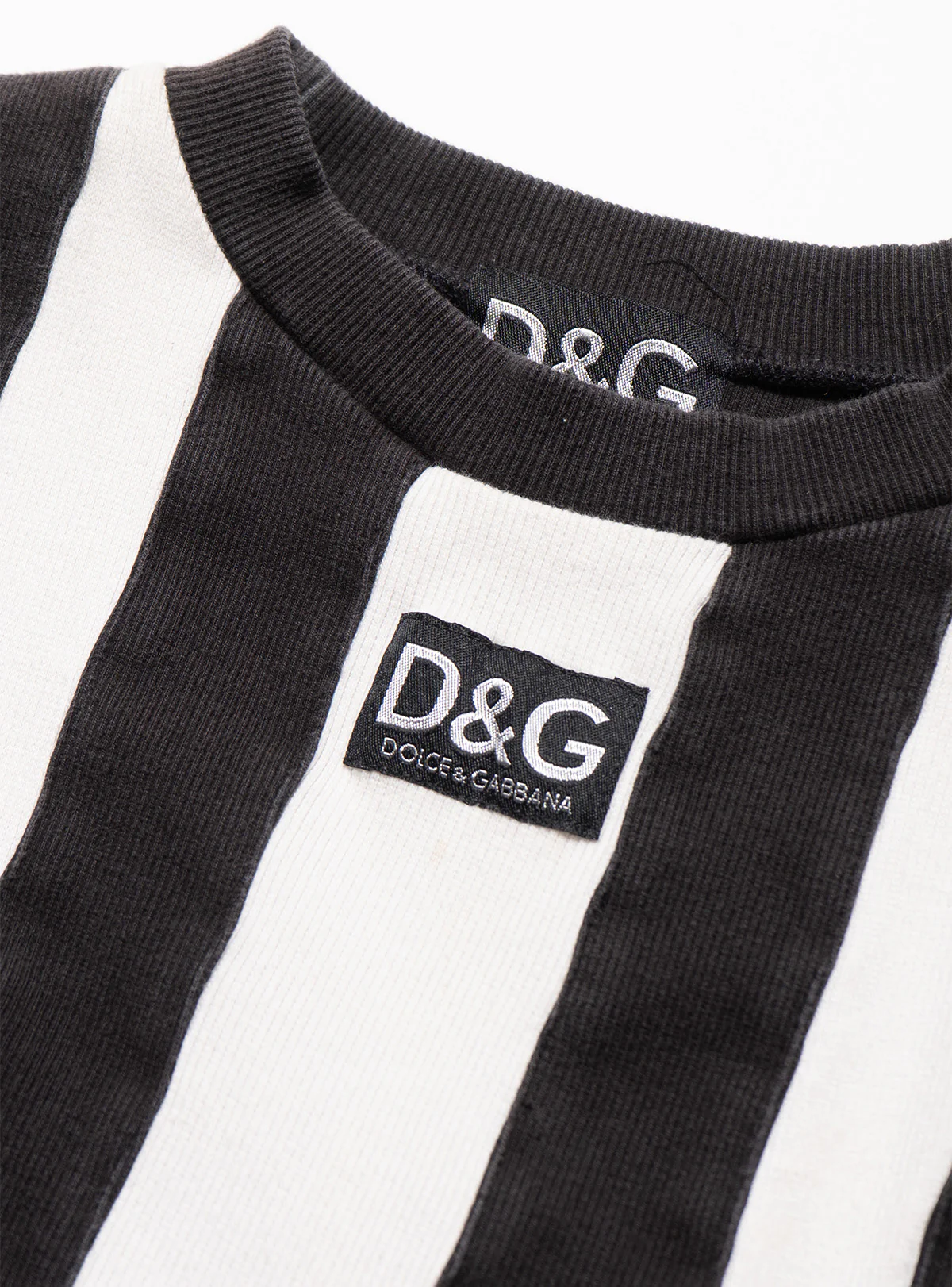 Vintage D&G Black & White Striped Longsleeve Top - Image 2