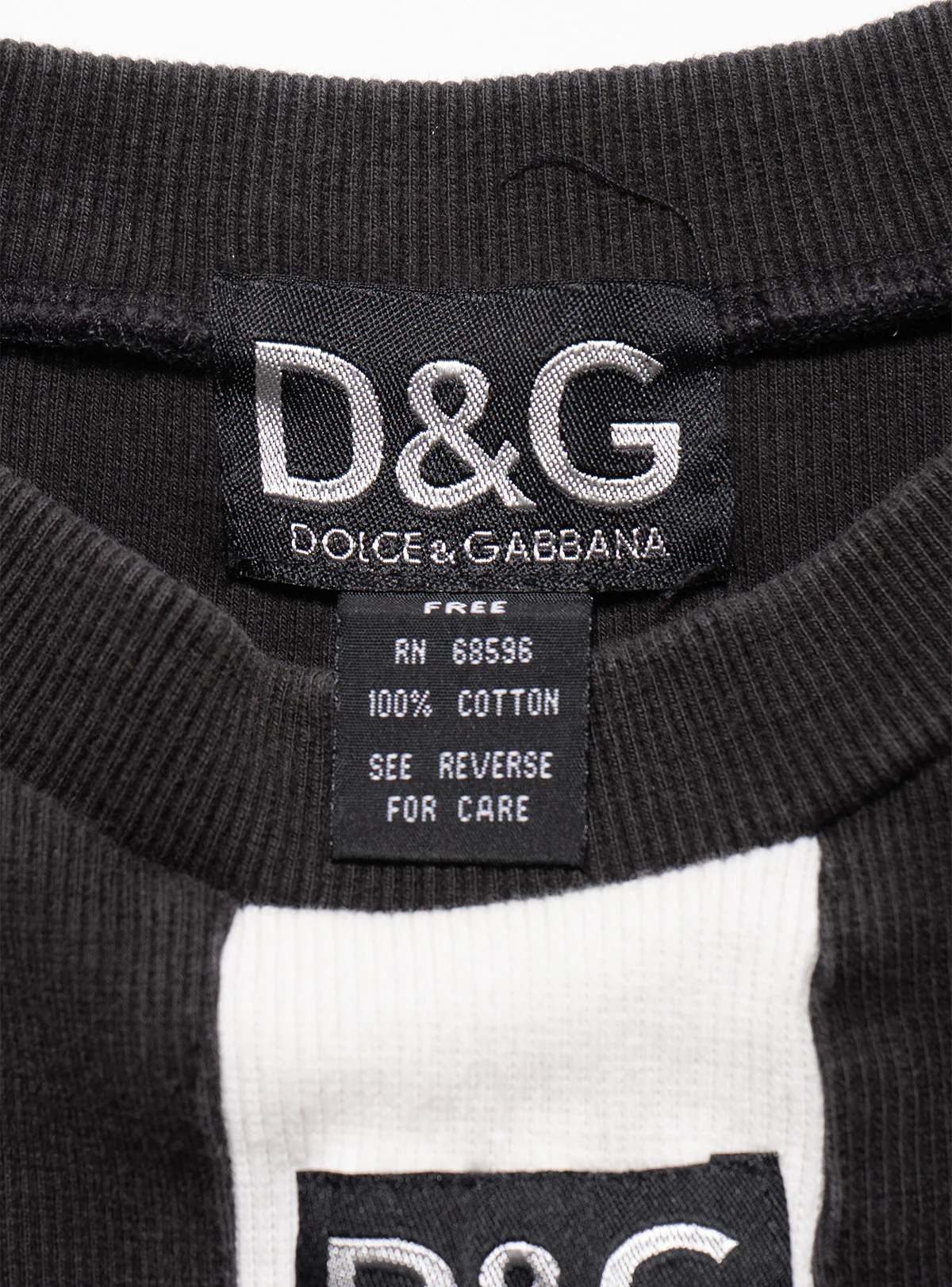 Vintage D&G Black & White Striped Longsleeve Top - Image 3