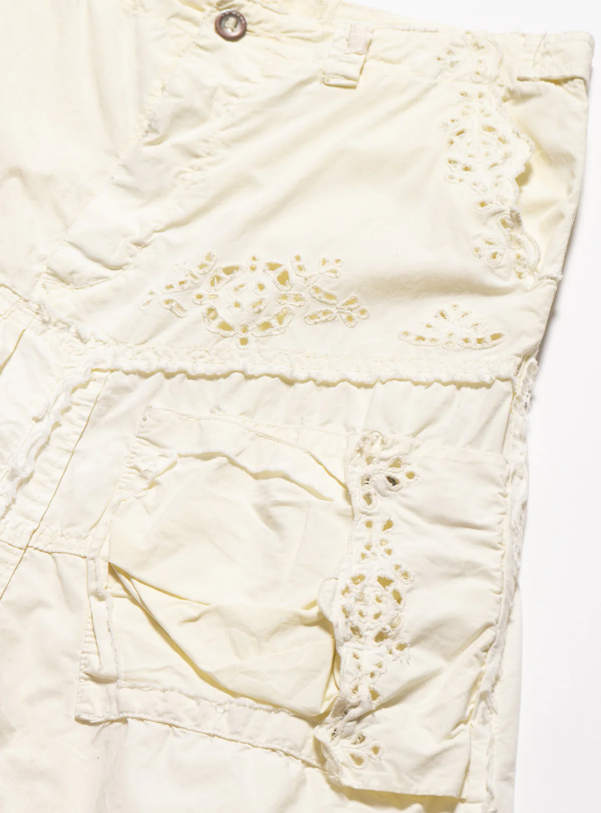 Vintage DA-NANG Yellow Eyelet Skirt - Image 2