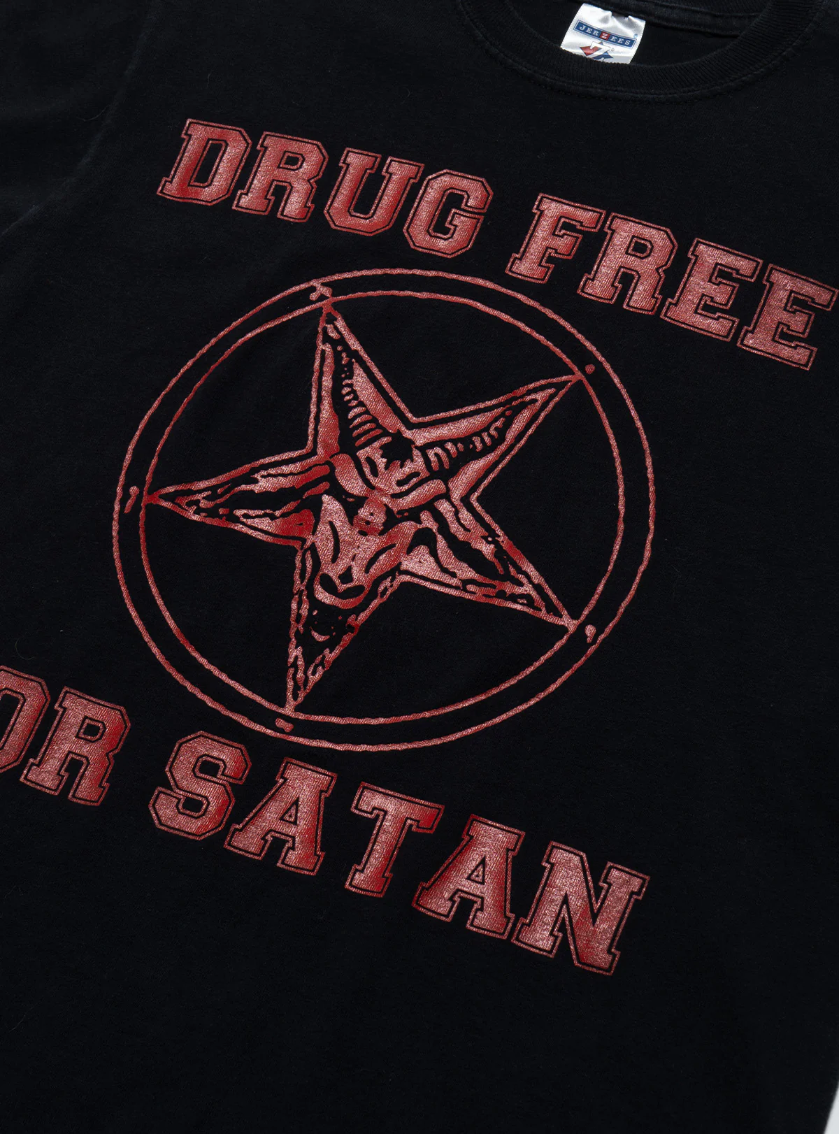 Vintage Drug Free For Satan Tee - Image 2