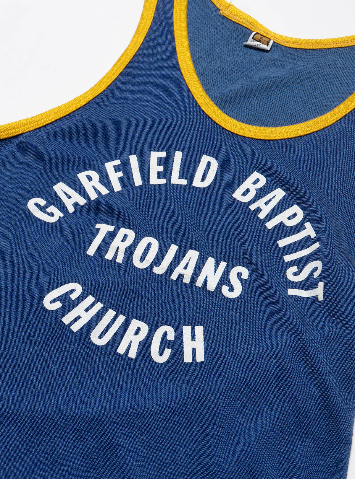 Vintage Garfield Baptist Church Trojans Basketball Jersey - Image 2
