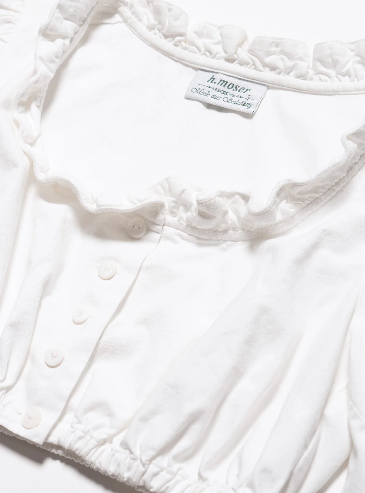 Vintage White H Moser Dirndl Top - Image 2