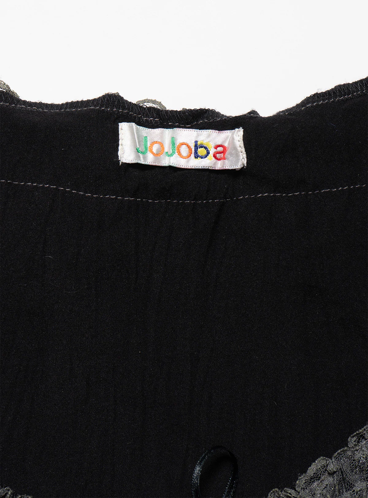 Vintage Jojoba Black Frill Top - Image 3