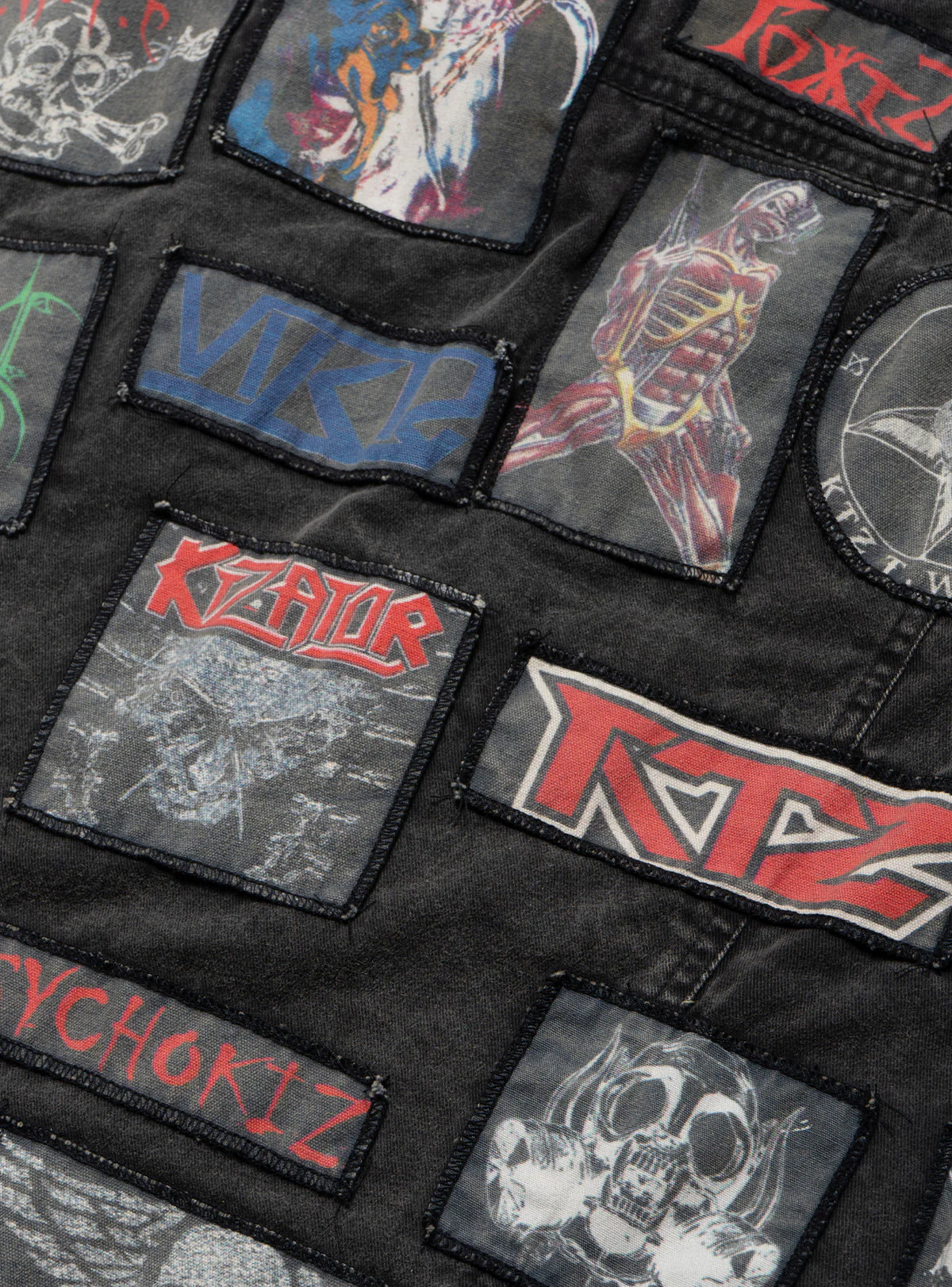 Vintage KTZ Crust Denim Vest With Hood - Image 4