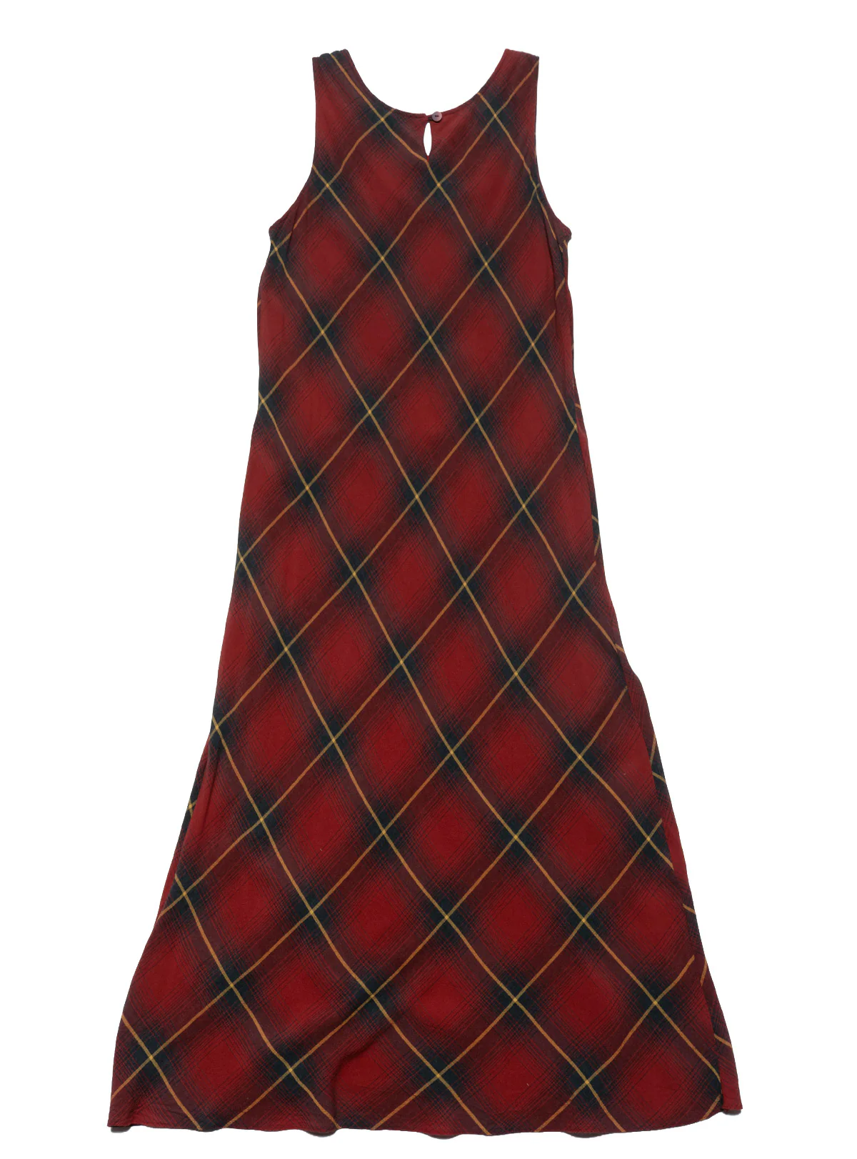 Marks and Spencer Red Plaid Bias Dress - Image 5