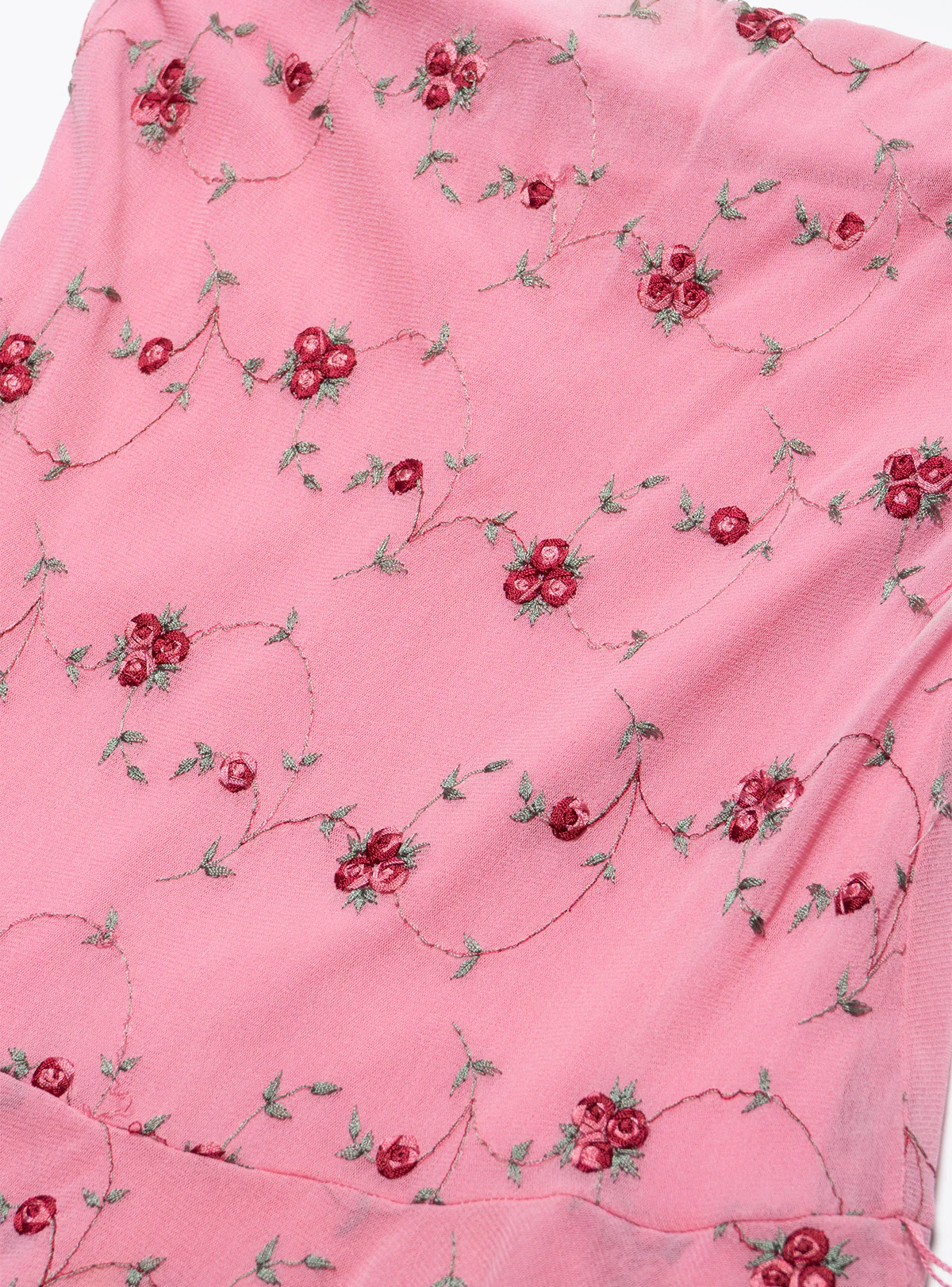 Vintage Pink Floral Dress - Image 2