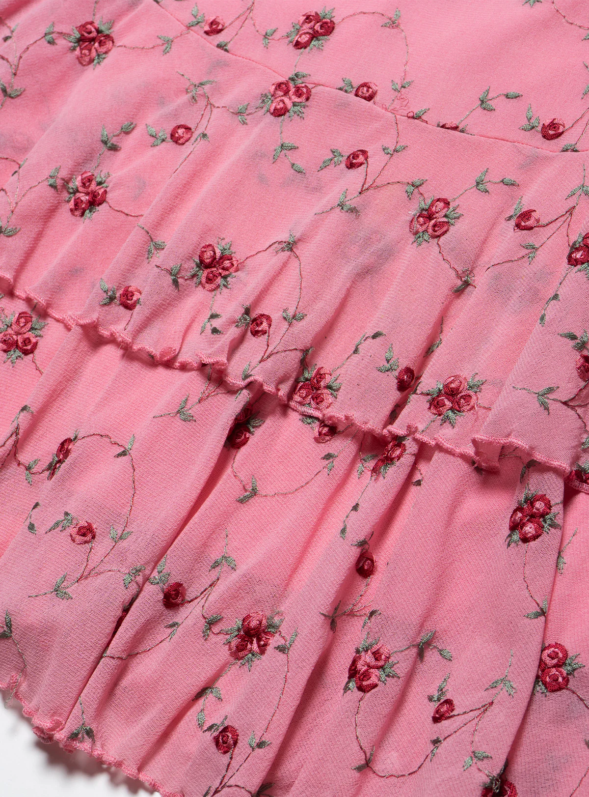 Vintage Pink Floral Dress - Image 3