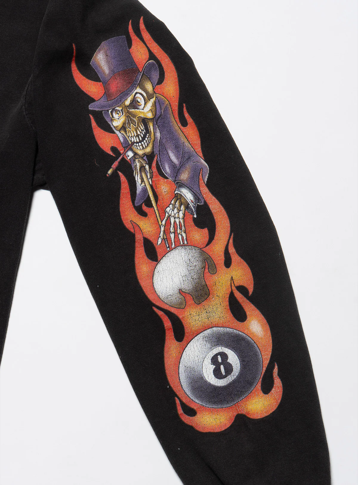 Vintage Skeleton 8 Ball Long Sleeve Tee - Image 3