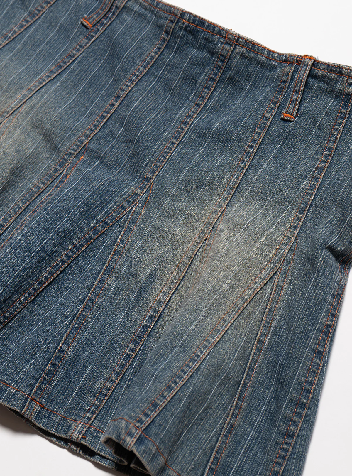 Vintage Starwear Y2K Denim Pinstriped Miniskirt - Image 2