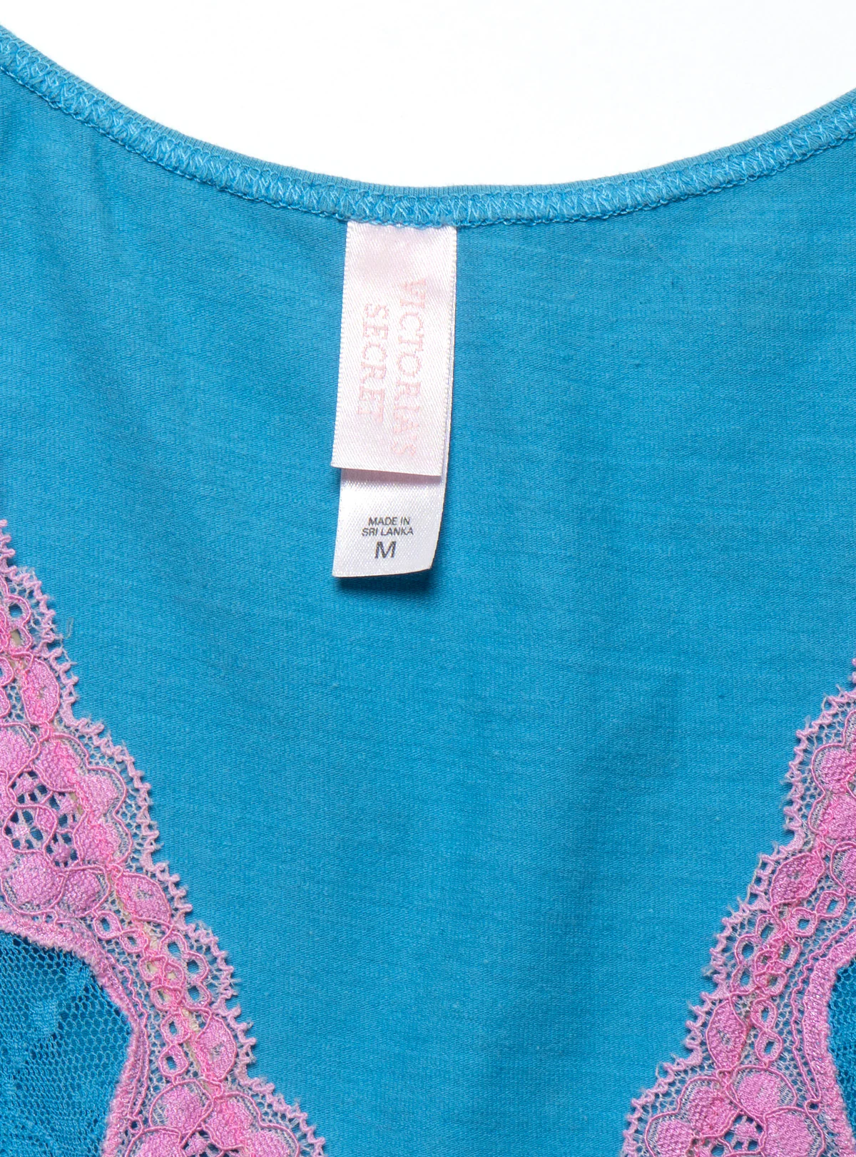 Vintage Victoria's Secret Blue and Pink Top - Image 3