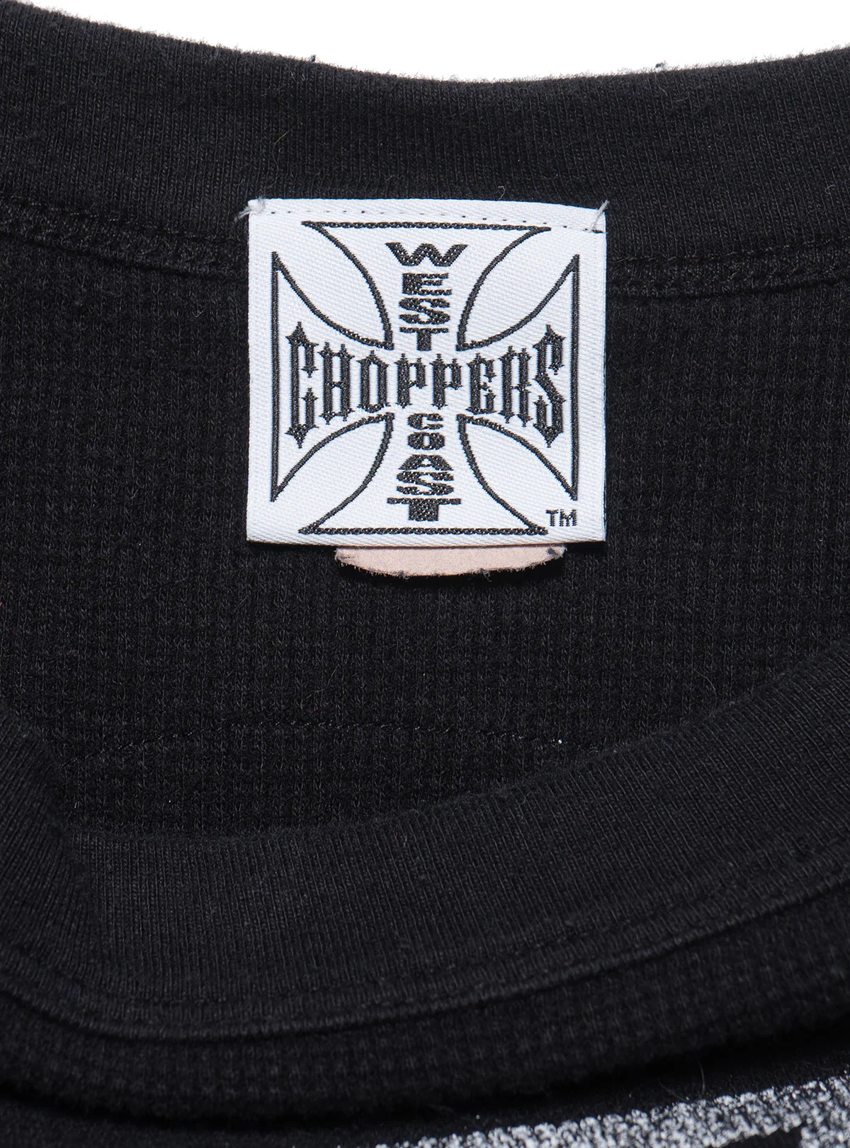 Vintage West Coast Choppers 3/4 Sleeve Waffle Top Black - Image 4