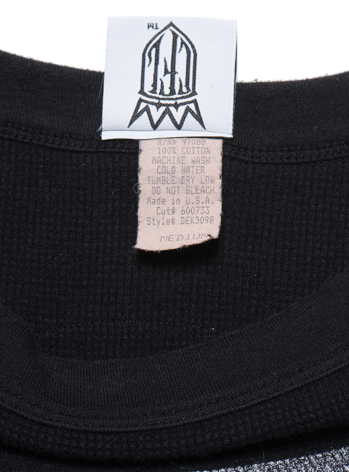 Vintage West Coast Choppers 3/4 Sleeve Waffle Top Black - Image 5