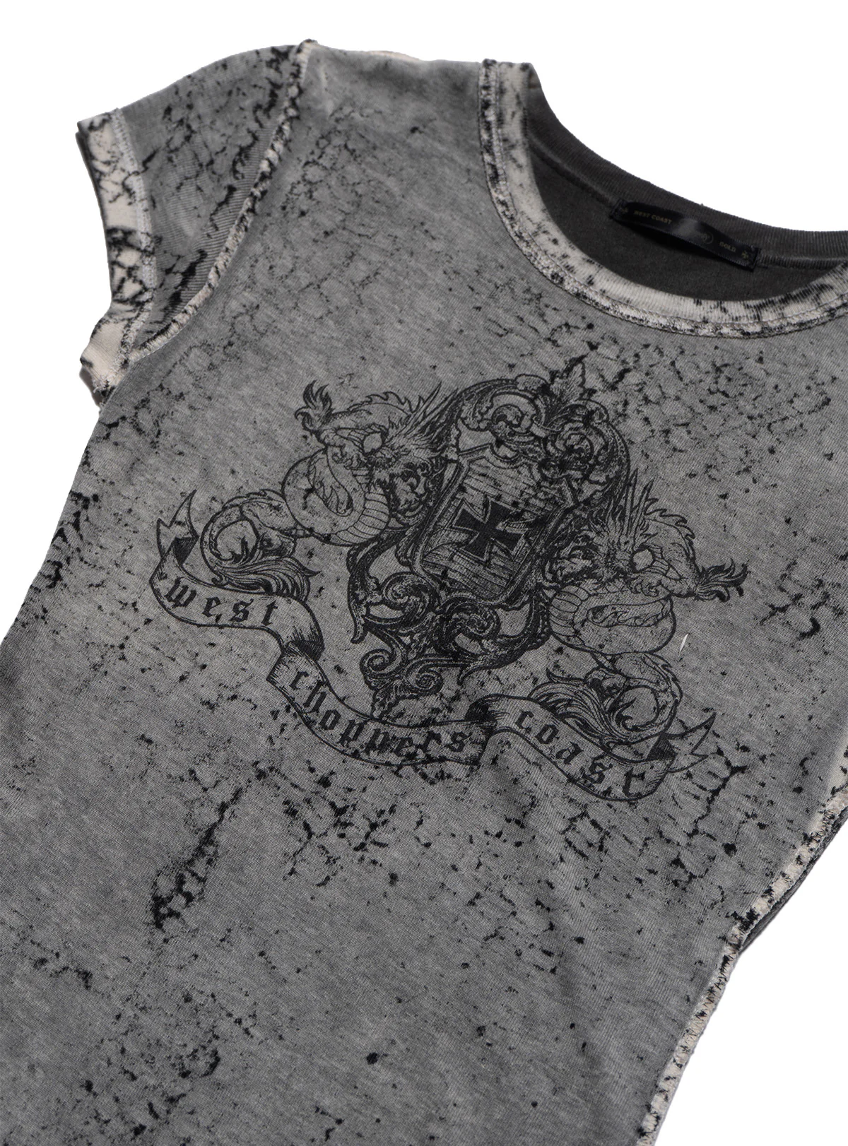 Vintage West Coast Choppers Dragon Tee Grey - Image 2