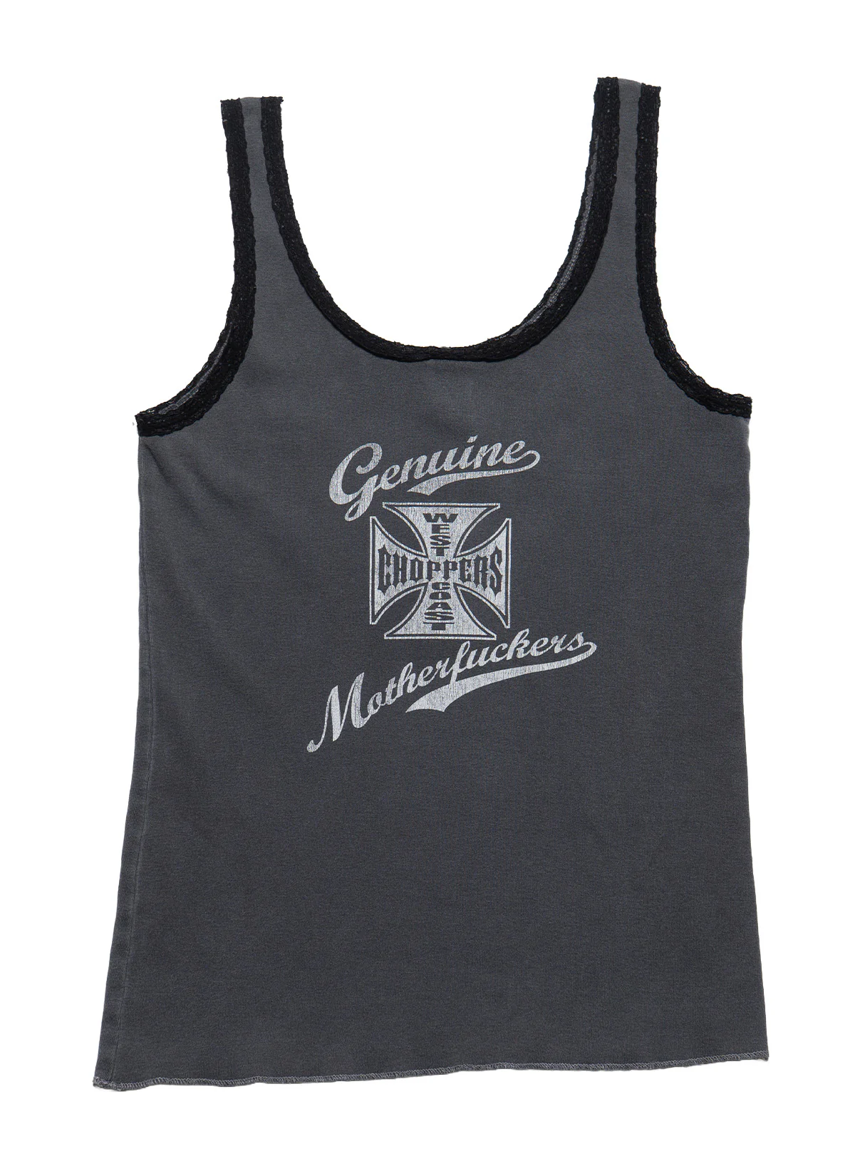Vintage West Coast Choppers Genuine Motherfucker Tank Top Grey - Image 4