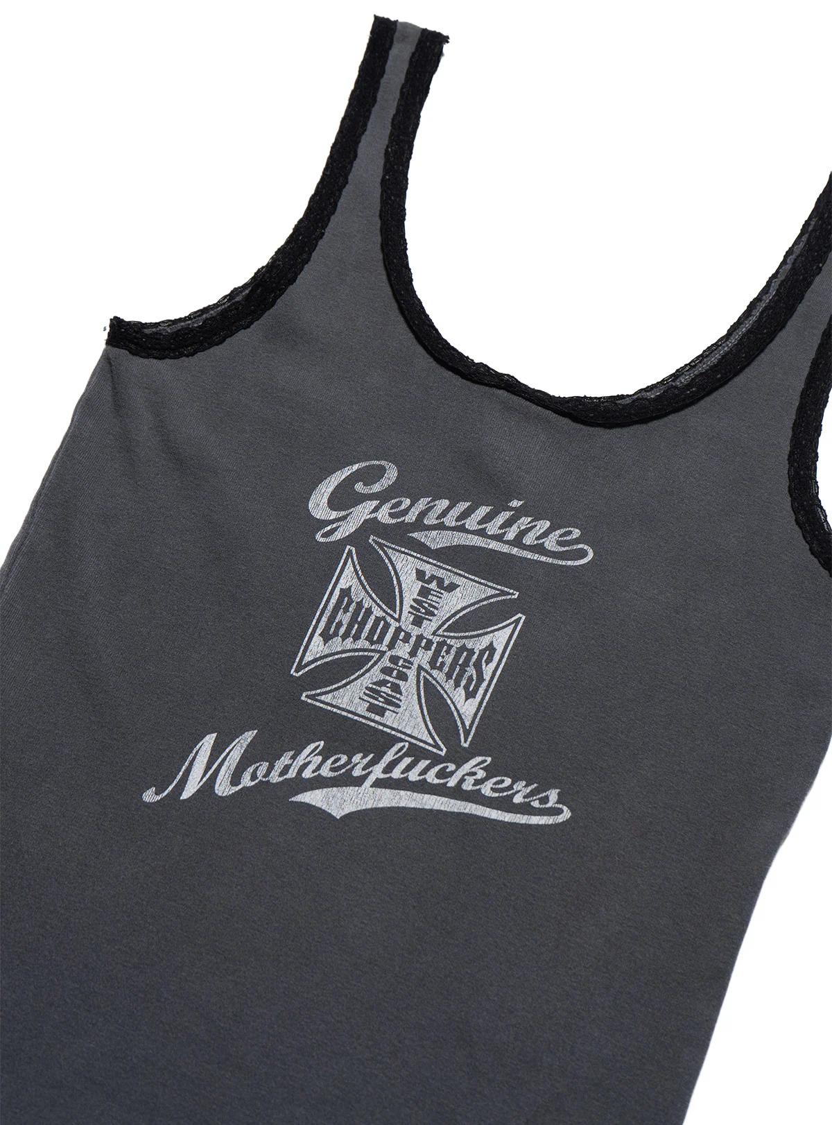 Vintage West Coast Choppers Genuine Motherfucker Tank Top Grey - Image 5