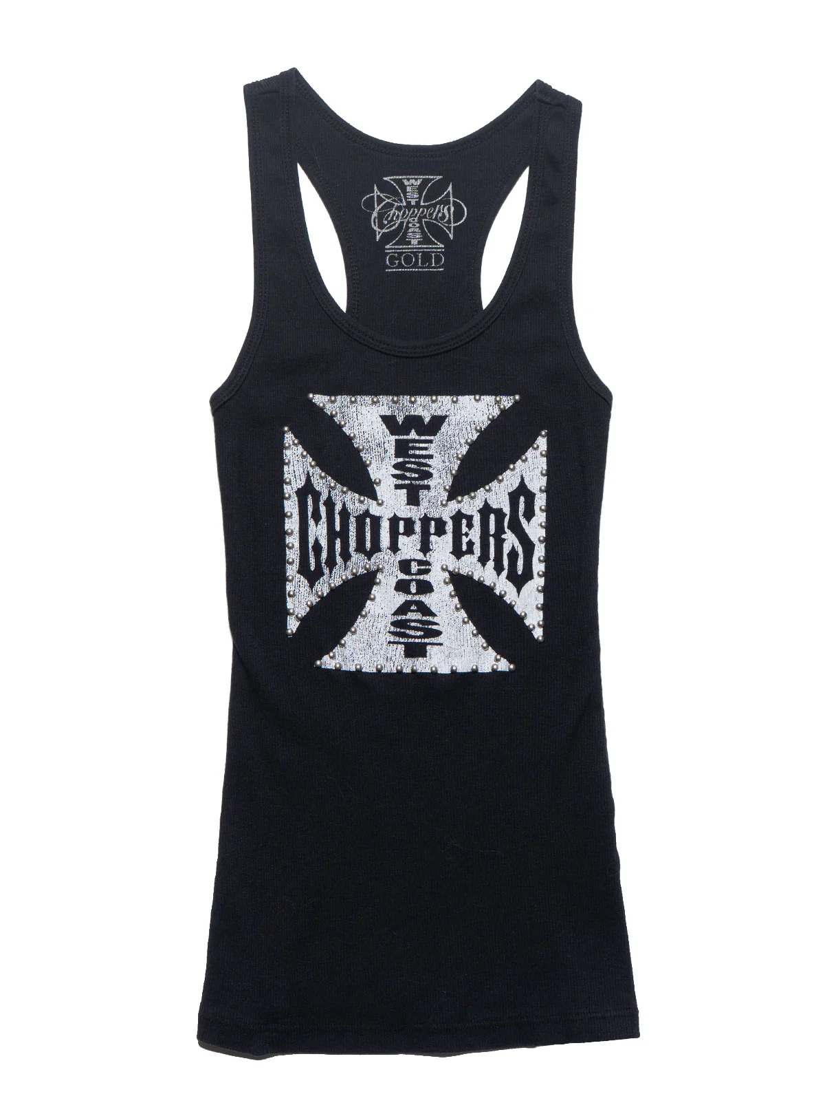 Vintage West Coast Choppers Gold Tank Top Black