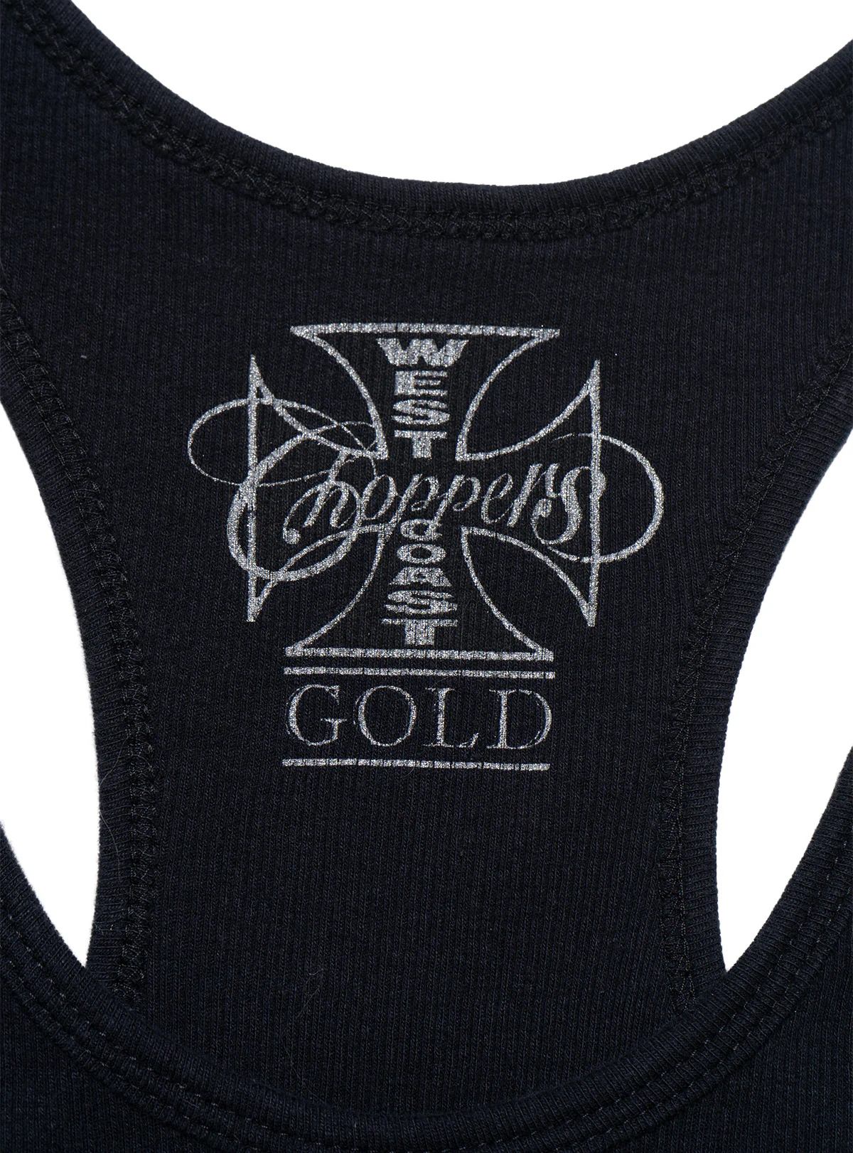 Vintage West Coast Choppers Gold Tank Top Black - Image 3