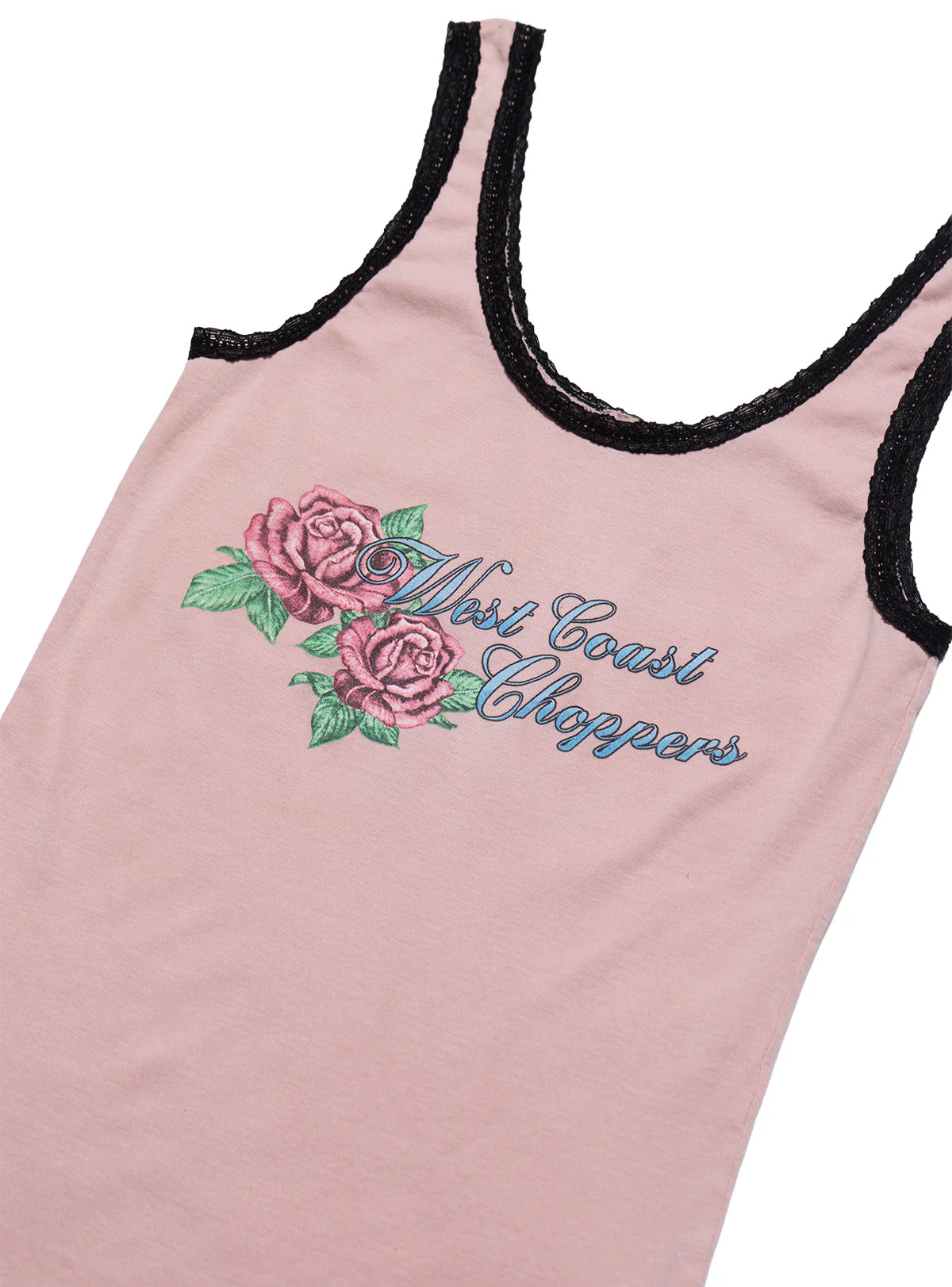 Vintage West Coast Choppers Rose Tank Top Pink - Image 2