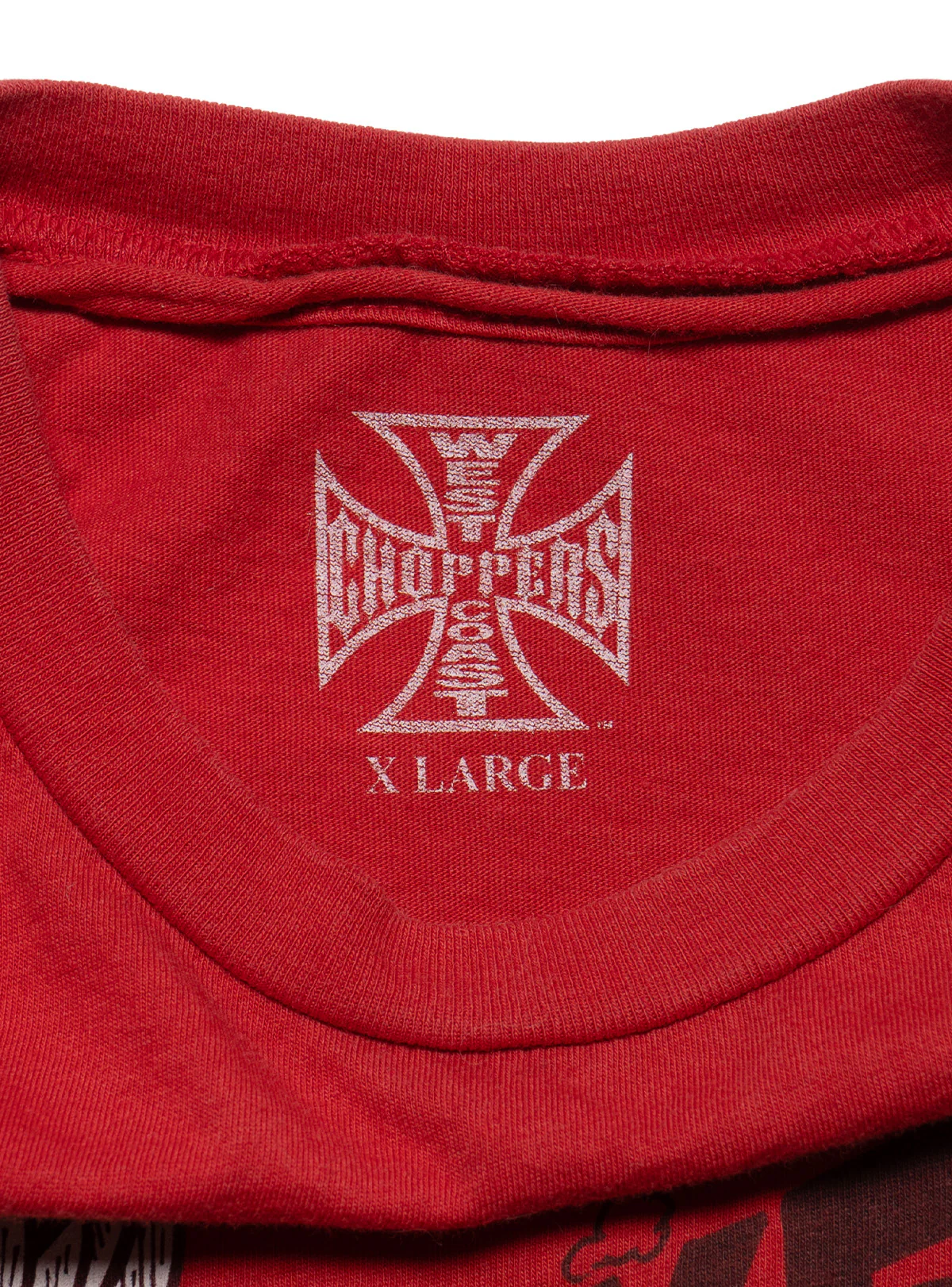 Vintage West Coast Choppers Smoke 'Em Tee Red - Image 3