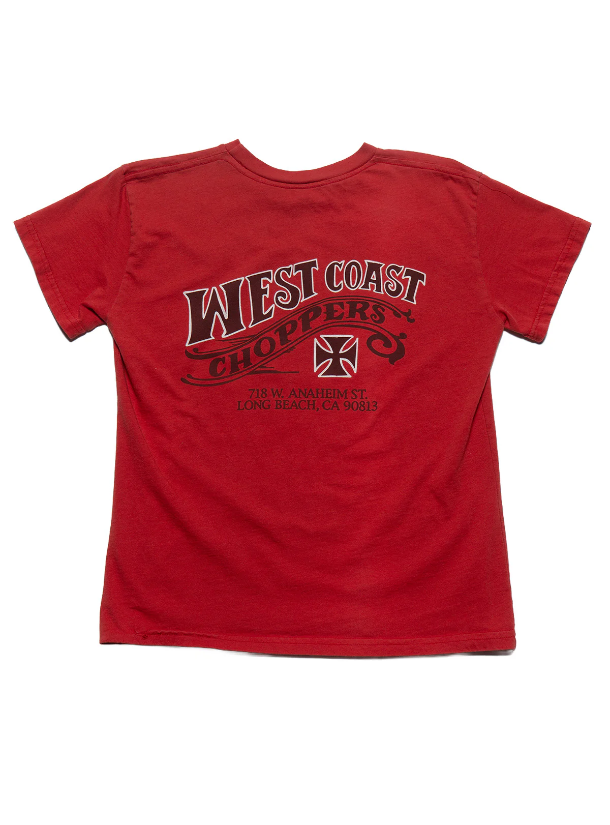 Vintage West Coast Choppers Smoke 'Em Tee Red - Image 4
