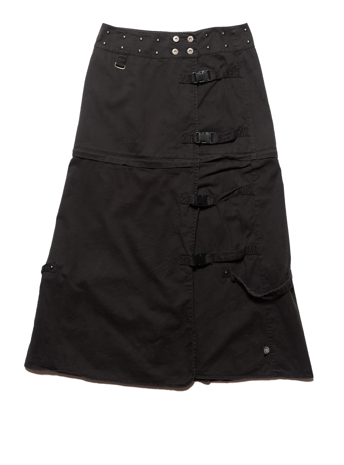 Vintage Y2k Goth Illig Black Convertible Skirt
