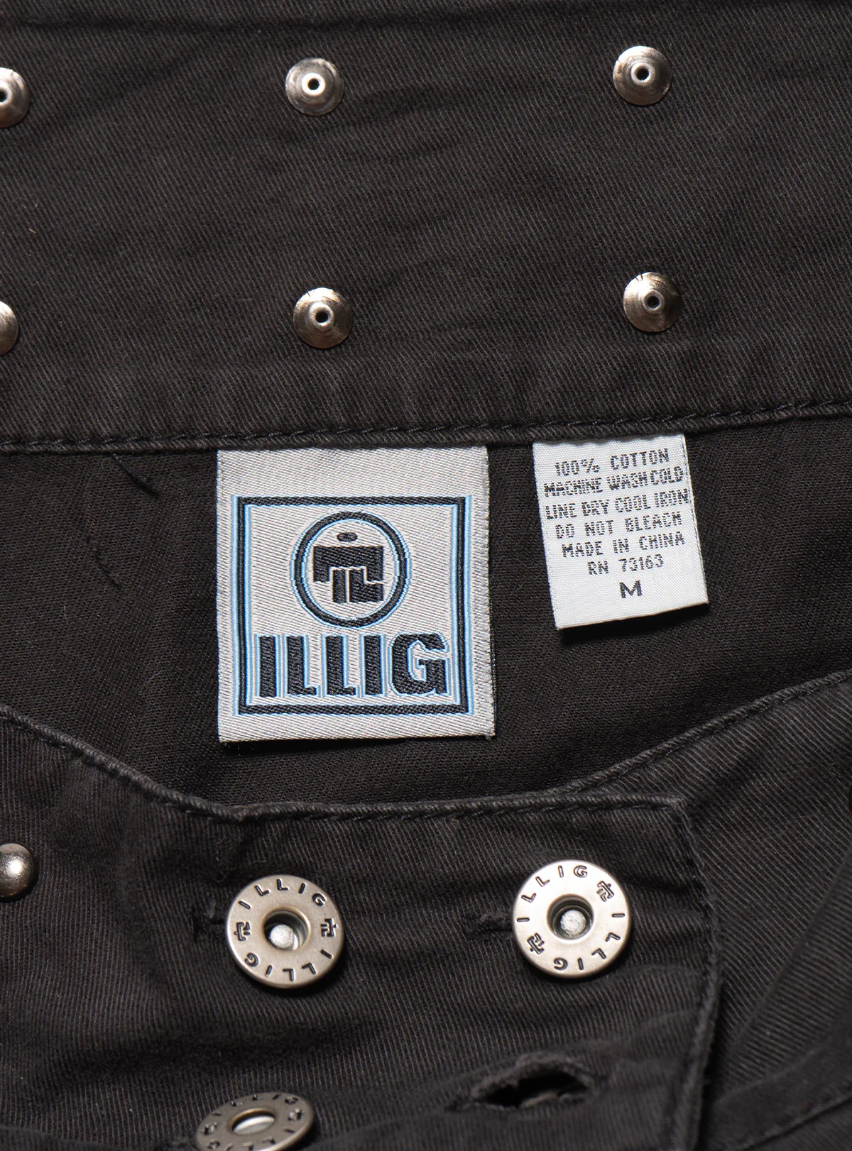 Vintage Y2k Goth Illig Black Convertible Skirt - Image 6